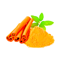 Fresh turmeric with leaves isolated premium png