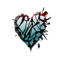 Pretty broken heart 3d png