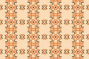 Ethnic Ikat fabric pattern geometric style.African Ikat embroidery Ethnic oriental pattern brown cream background. Abstract,vector,illustration.For texture,clothing,scraf,decoration,carpet,silk. vector