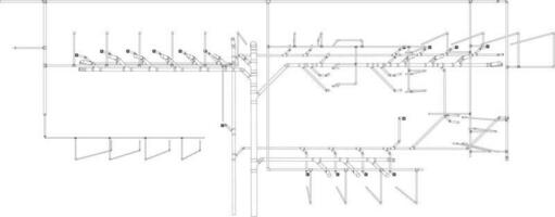 3D illustration of building piping vector