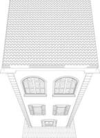 3D illustration of building project vector