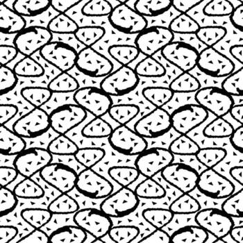Black and white seamless pattern of swirls for textile and web. Elegant texture.eps vector