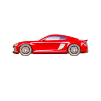 Sport car on transparent background. 3d rendering Ai Generative png