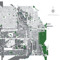 3d ilustração do Chicago massa construção dentro transparente png