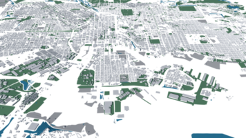 3D illustration of Baltimore mass building in transparent png