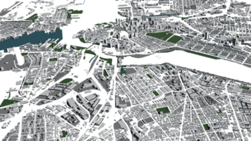 3d ilustração do boston massa construção dentro transparente png