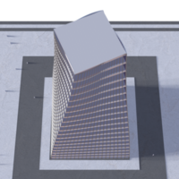 3d illustratie van gebouw in concept png