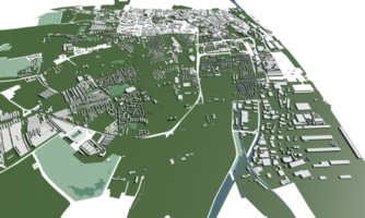 3d Illustration von Liverpool Masse Gebäude im transparent png