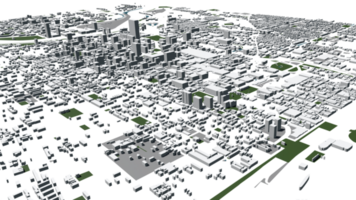 3D illustration of Philadephia mass building in transparent png