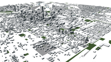 3d illustration de philadephie Masse bâtiment dans transparent png