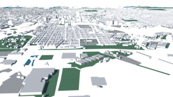 3D illustration of Baltimore mass building in transparent png