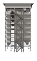 3d Illustration von industriell Gebäude im transparent png