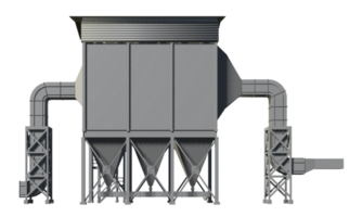 3d illustration de industriel bâtiment dans transparent png