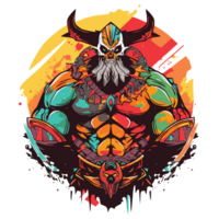Unique and bold warrior graphic for fresh tshirt, png