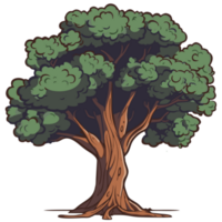 ilustración de un grande árbol, ai generativo png