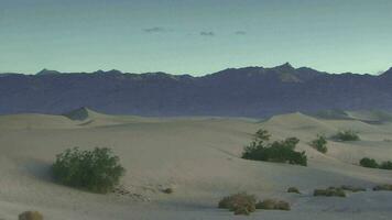 A soft desert wind blows over Death Valley sand dunes. video