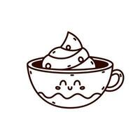 Cute doodle illustration of a mug vector