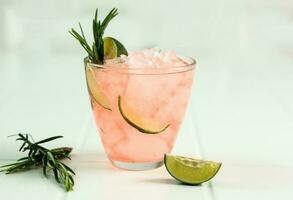 Pink Drink with Lime and Rosemary photo