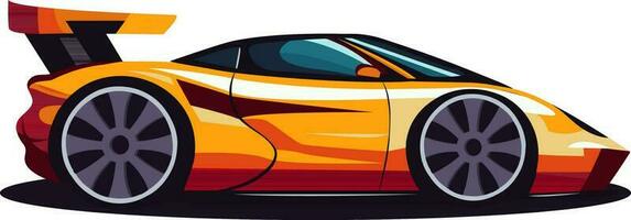 Sticker Or Label Koenigsegg Agera Car In Orange Color. vector