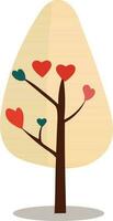 Illustration Of Abstract Tree Icon In Flat Style. vector