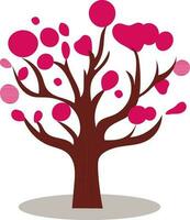 Tree With Heart Shape Icon. vector