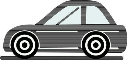 negro y blanco coche icono en plano estilo. vector
