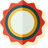 Round Blank Badge Icon In Sticker Style. vector