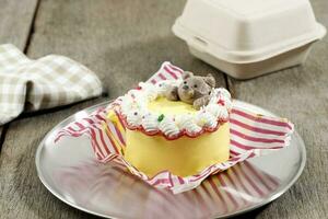 bento caja de almuerzo coreano crema de mantequilla pastel para cumpleaños fiesta foto