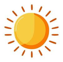 Illustration of Sun Element In Flat Style. vector