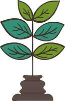 Illustration Of Plant Sprout Icon In Flat Style. vector