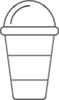 Isolated Dome Cup Icon In Line Art. vector