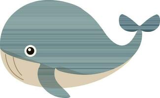 aislado ballena pescado icono en plano estilo. vector