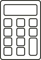 Isolated Calculator Icon In Line Art. vector