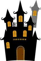 Illustration of haunted house. vector