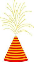 Flat illustration of exploded firecracker. vector