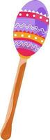 Colorful maracas on white background. vector