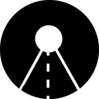 Circular tunnel sign or symbol. vector