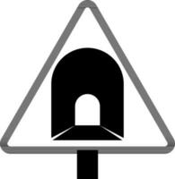 Tunnel icon on Traffic board. vector