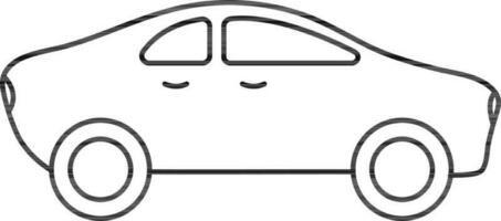 Line art illustration of a Car. vector
