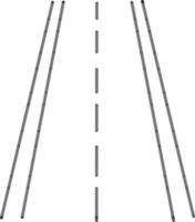 Line art illustration of Road. vector