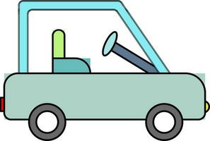 Flat illustration of Golf Cart. vector