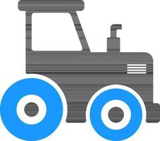 Flat Sign or Symbol of a Tractor for Transport concept. vector