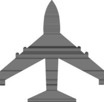 Flat black sign or symbol of a Airplane. vector