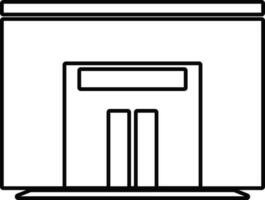 Flat style illustration of building. vector