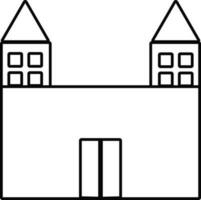 Flat style illustration of building. vector