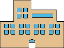 Beautiful building in flat style illustration. vector