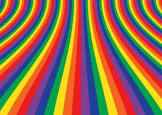 Abstract geometric rainbow flag.
