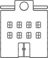 Flat style illustration of building. vector