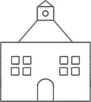 Flat style illustration of building. vector