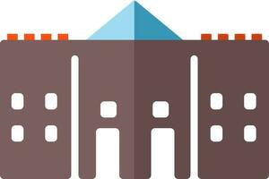 Castle in brown and white color. vector